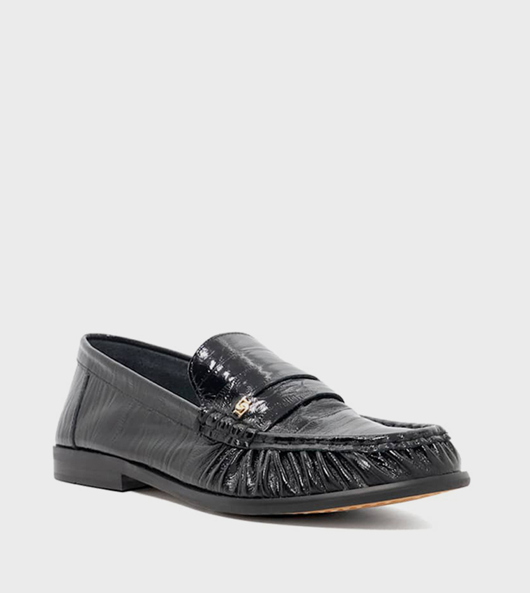 GRISELLA Ruched Penny Loafers