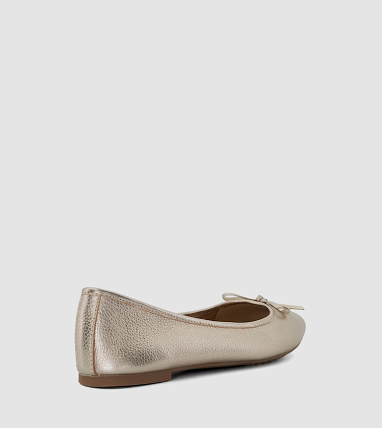 HALLO Textured Bow Detail Ballerinas