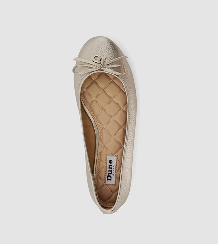 HALLO Textured Bow Detail Ballerinas