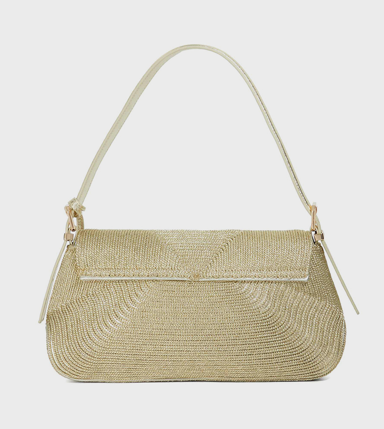 HIGHGATE Textured Flap Shoulder Bag