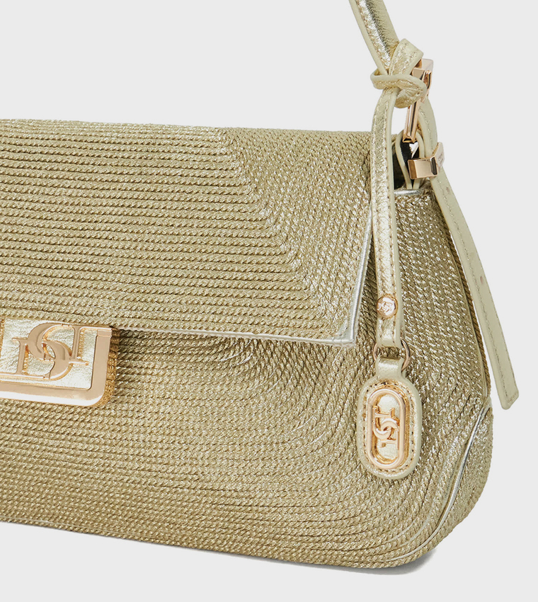 HIGHGATE Textured Flap Shoulder Bag