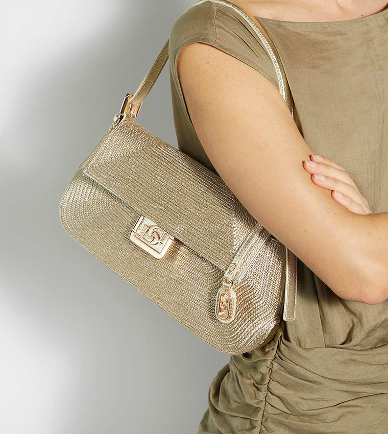 HIGHGATE Textured Flap Shoulder Bag