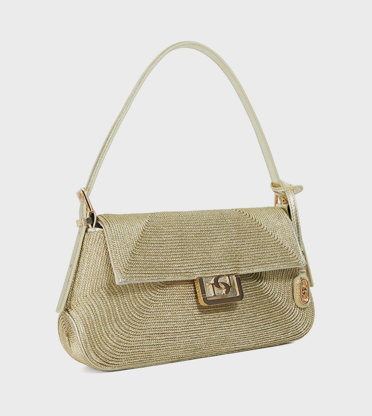 HIGHGATE Textured Flap Shoulder Bag