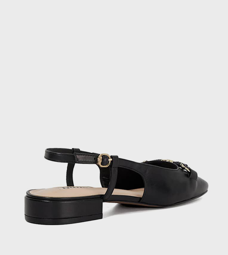 HYPE T Metal Accent Sling Back Pumps