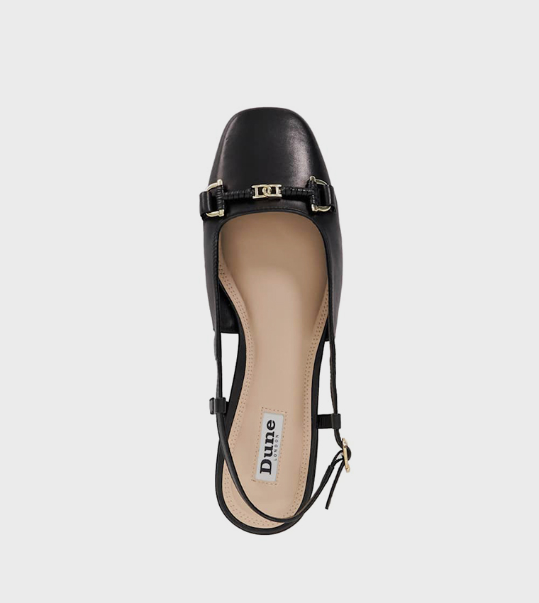 HYPE T Metal Accent Sling Back Pumps