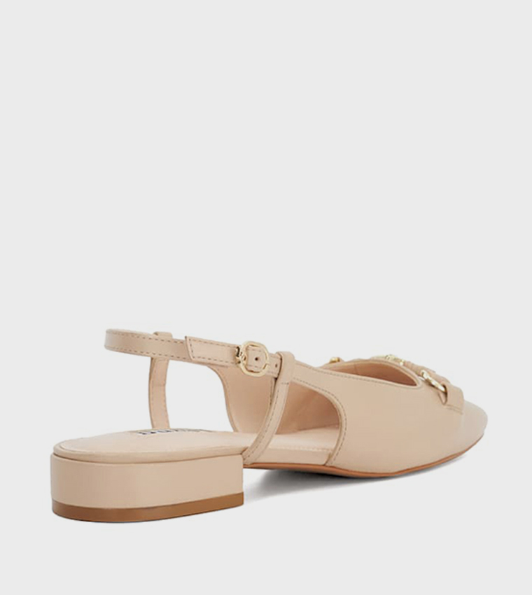 HYPE T Metal Accent Sling Back Pumps