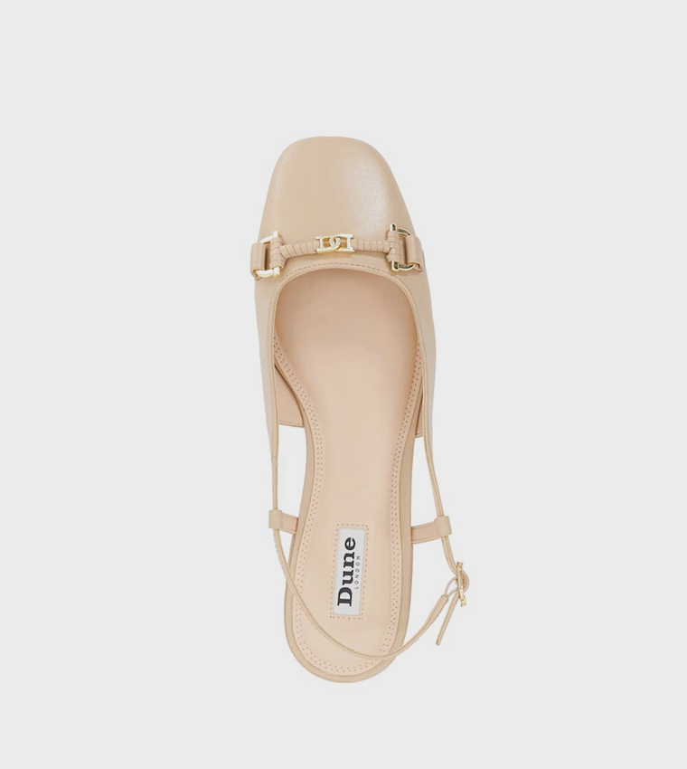 HYPE T Metal Accent Sling Back Pumps