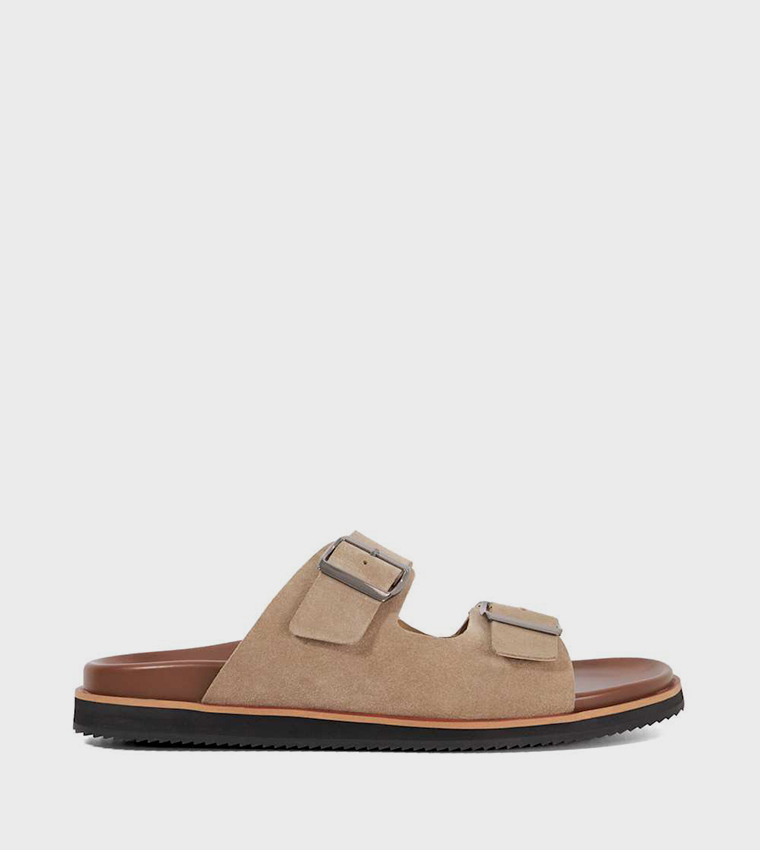 IDEA Solid Double Strap Sandals