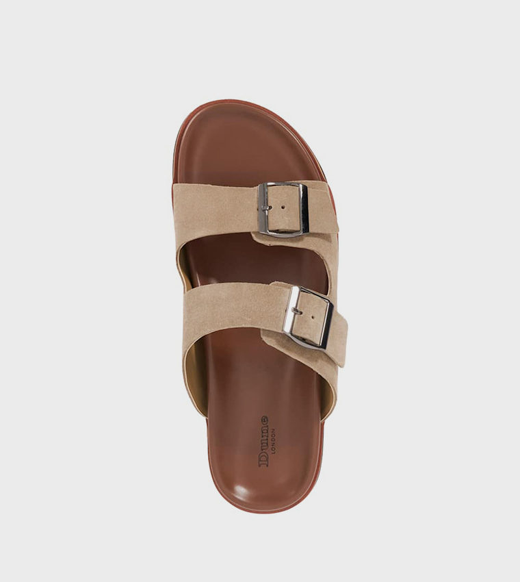 IDEA Solid Double Strap Sandals