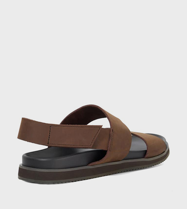 Textured Open Toe Comfort Sandals