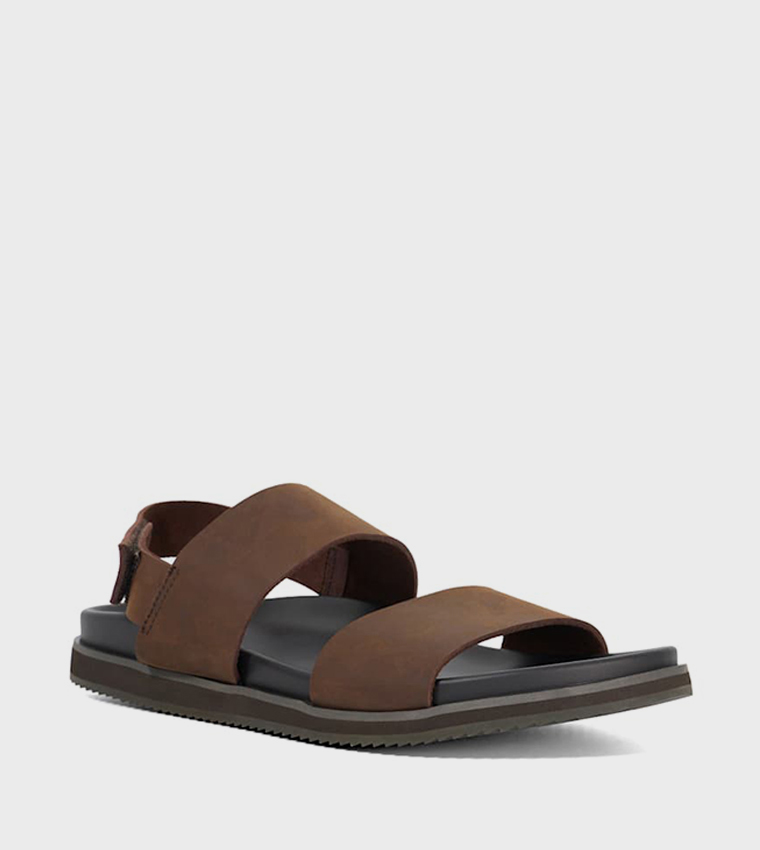 Textured Open Toe Comfort Sandals