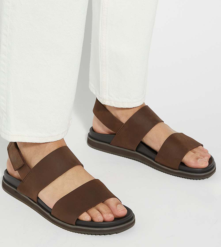 Textured Open Toe Comfort Sandals