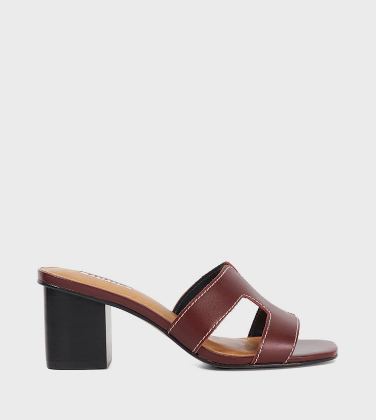 JUPE H-Strap Block Heel Sandals