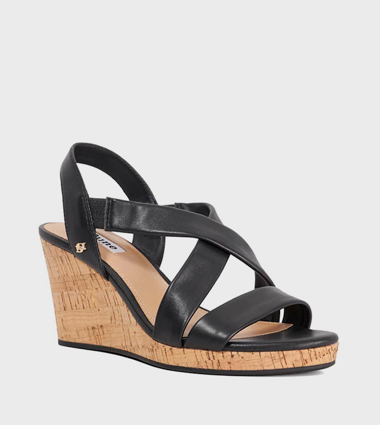 Buy Dune London KAMIES Ankle Strap Wedges In Black 6thStreet UAE