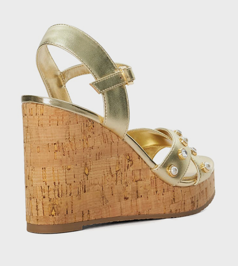 KAYS Embellished Wedge Sandals