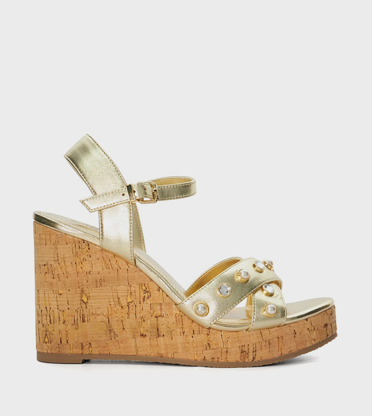 KAYS Embellished Wedge Sandals