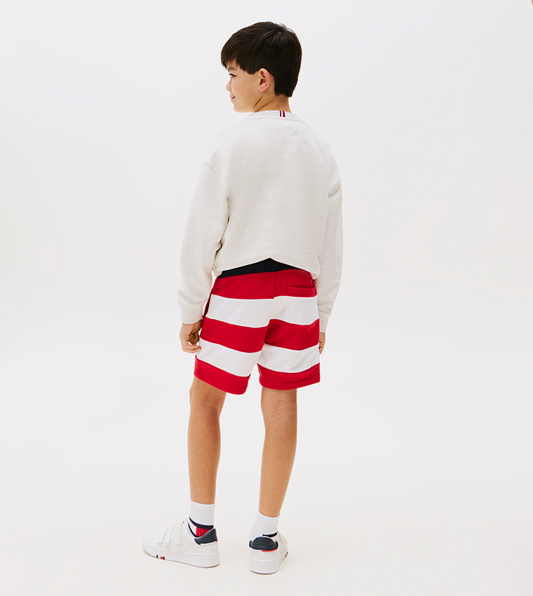 Color Block Drawstring Waist Shorts
