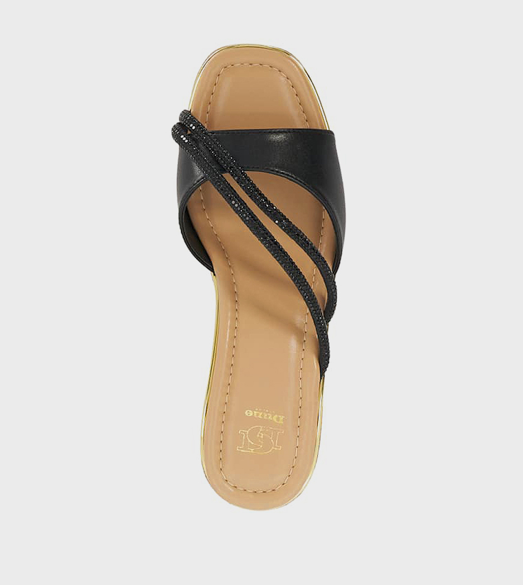 KIARA Embellished Cork Wedge Sandals