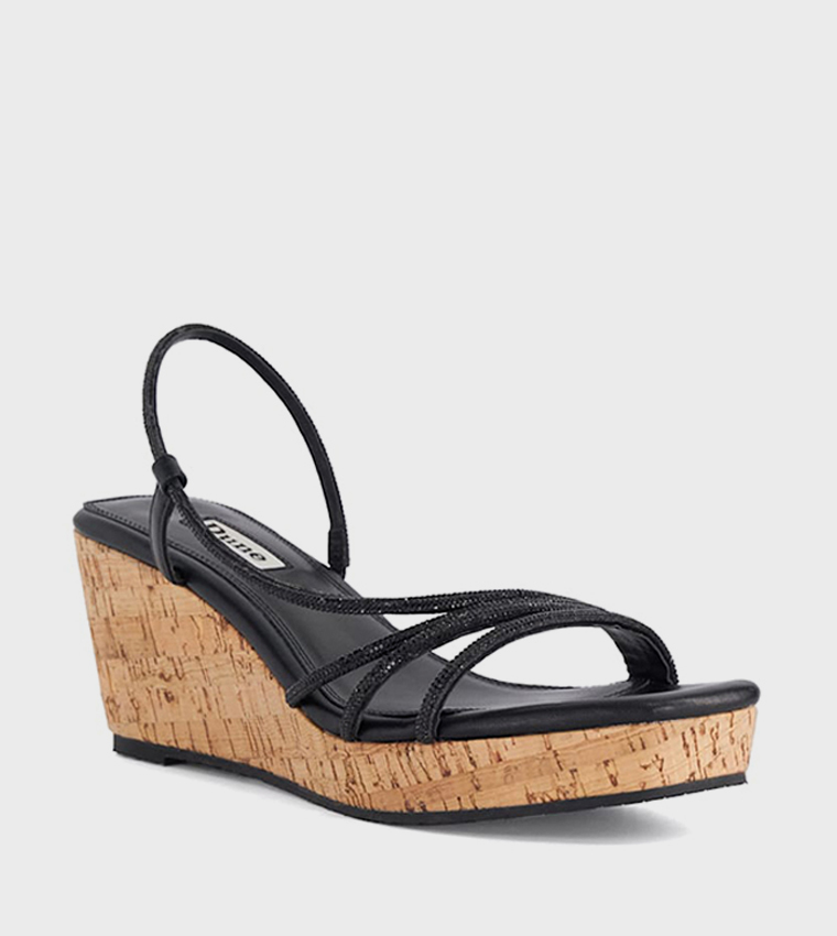 Buy Dune London KINGLEY Embellished Slingback Wedges In Black