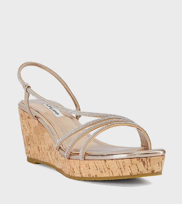 KINGLEY Embellished Slingback Wedges