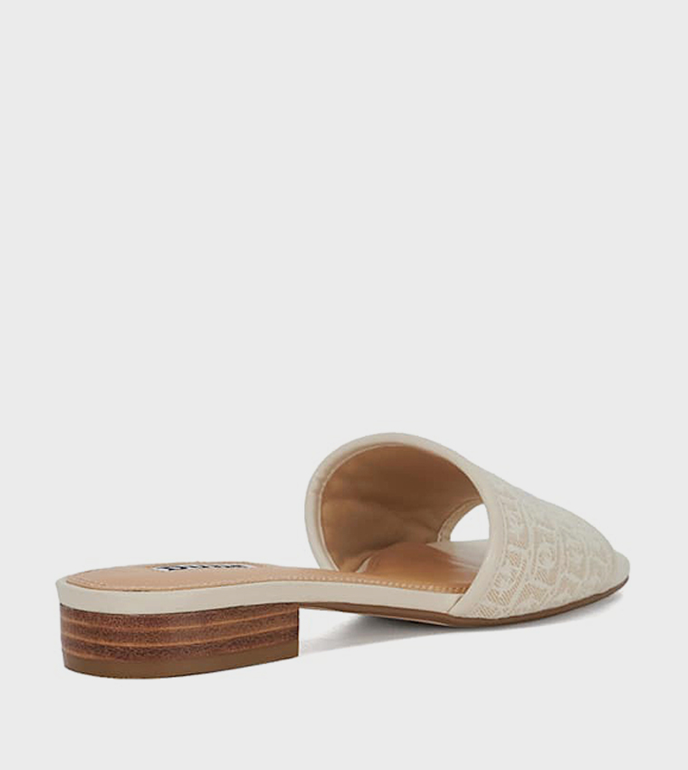 LAMBI Monogram Open-Toe Heeled Sandals