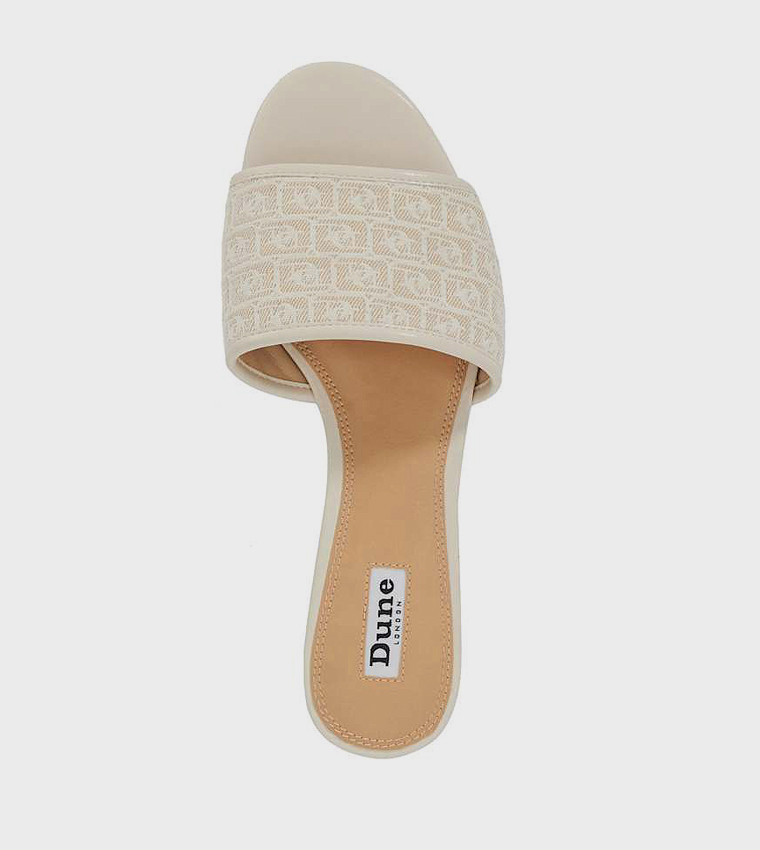 LAMBI Monogram Open-Toe Heeled Sandals