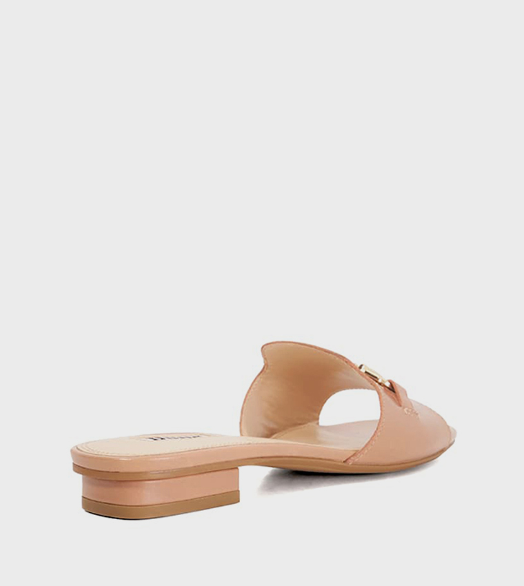 LATTIAS Metal Detail Snaffle Flat Sandals