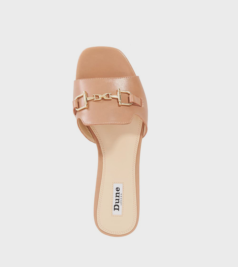 LATTIAS Metal Detail Snaffle Flat Sandals