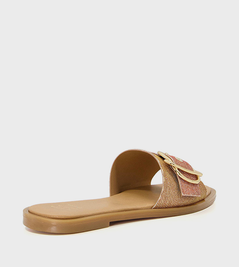 LEYLA Buckled Flat Sandals