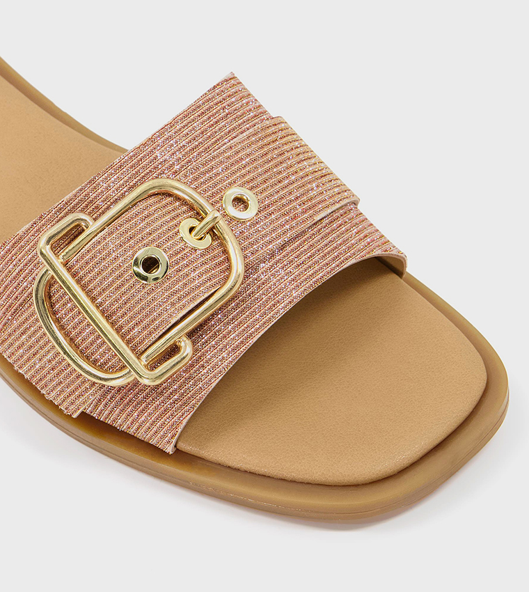 LEYLA Buckled Flat Sandals