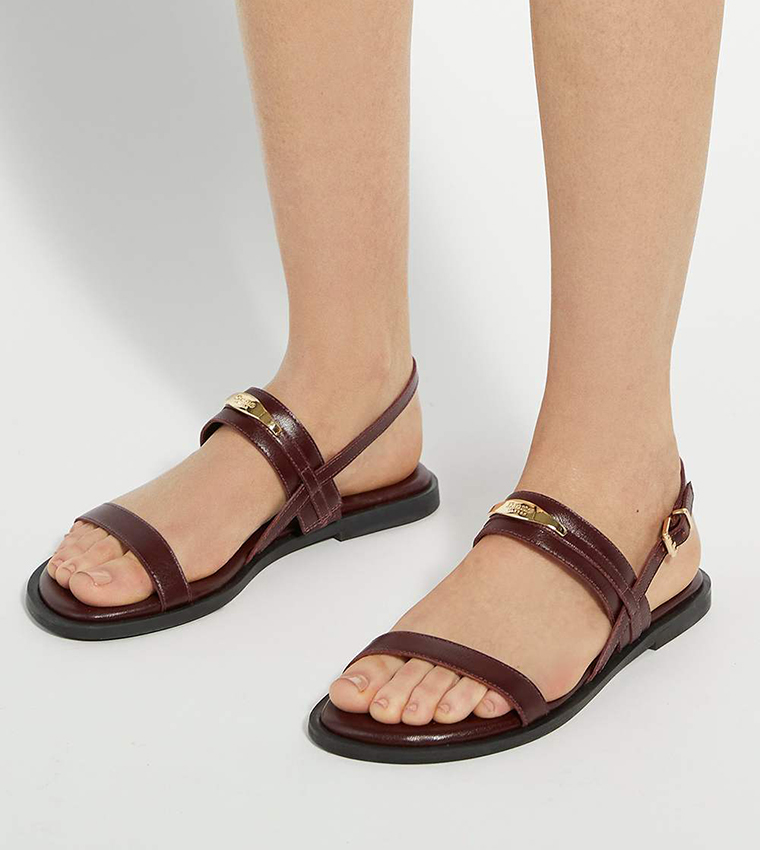 LITTON Metal Accent Flat Sandals
