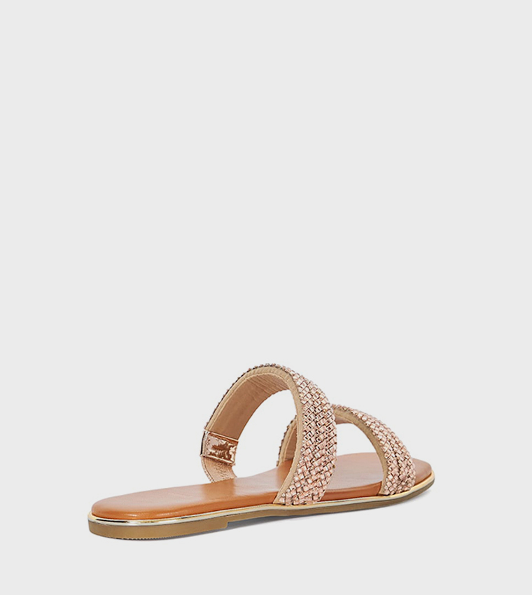 LOVET Embellished Flat Sandals