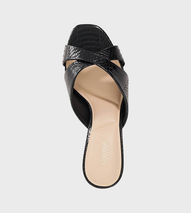 MALAYA Textured Heel Sandals
