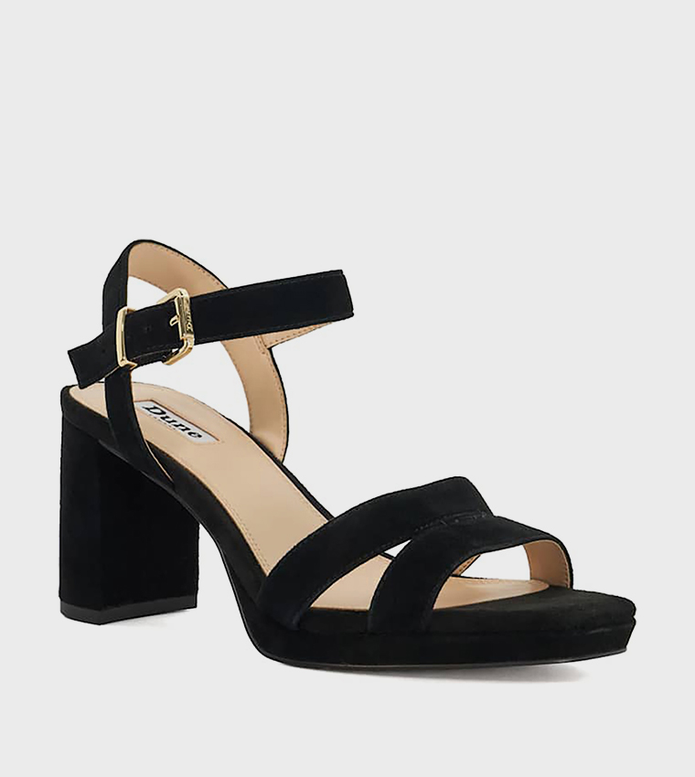 صندل مانيفستنغ بكعب مربع بحزام الكاحل