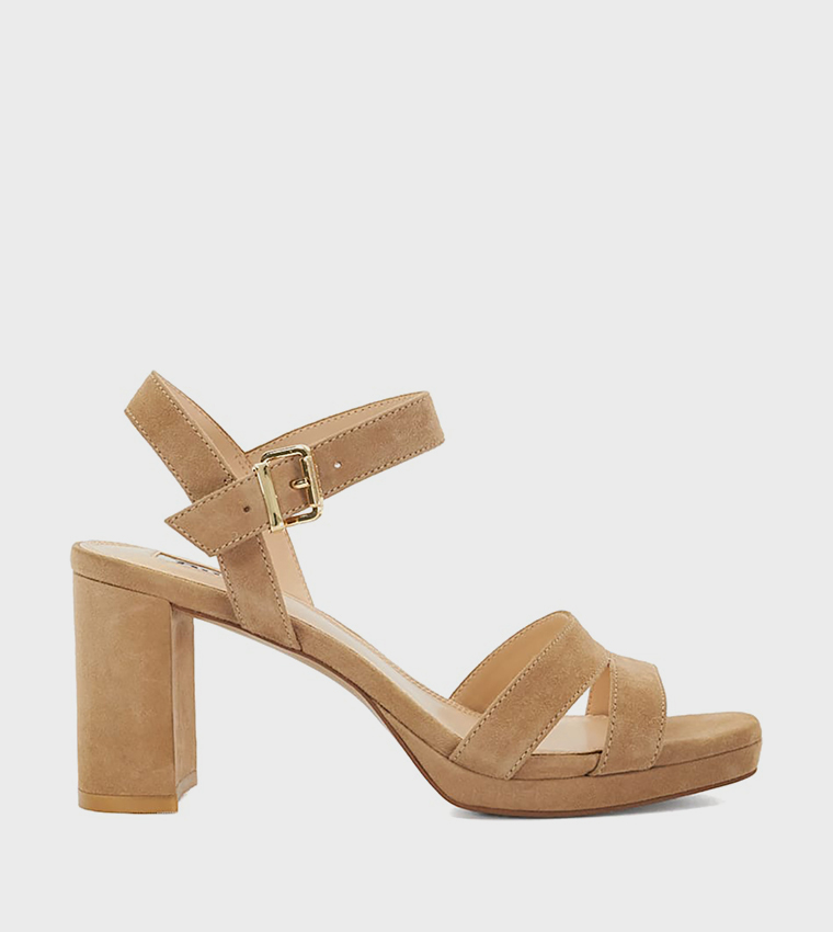 MANIFESTING Ankle Strap Block Heel Sandals