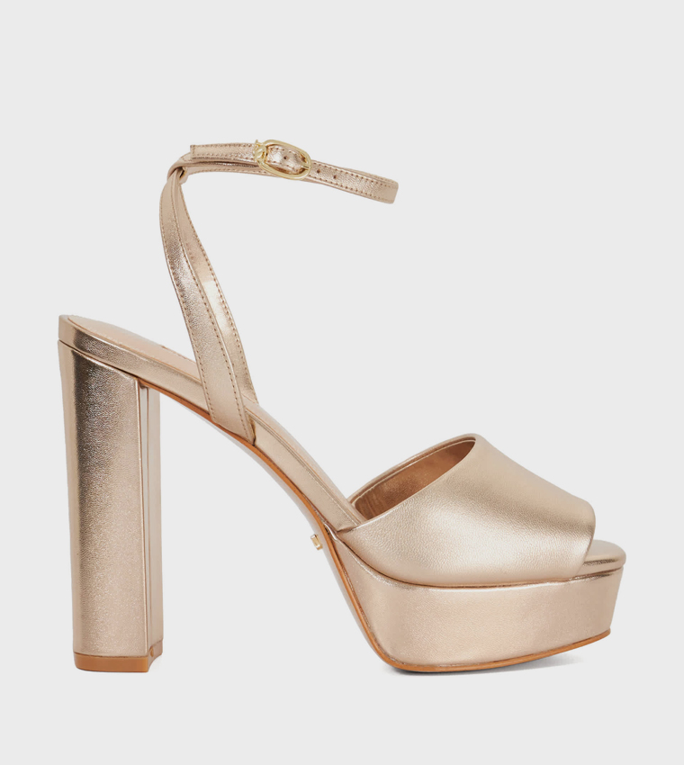 MAYE Ankle Strap Platform Heel Sandals