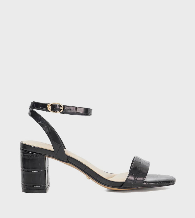 MELINI Textured Block Heel Sandals