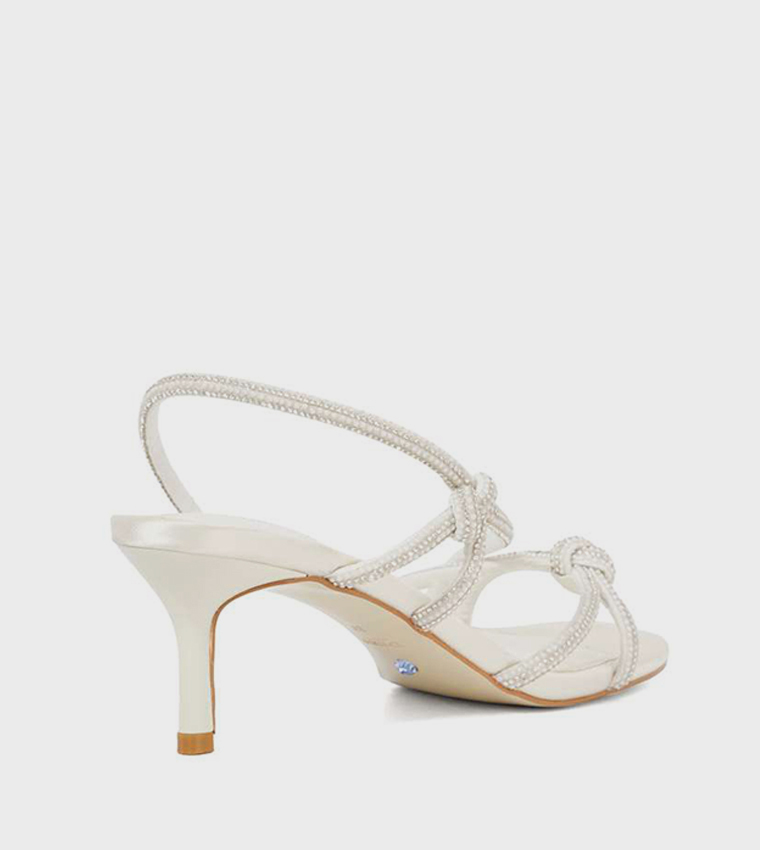 MIRAGE Knot Detail Slingback Heeled Sandals