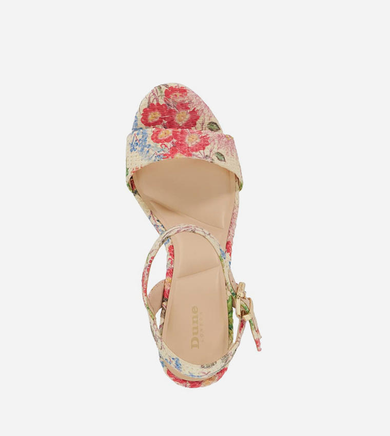 MONOTONE Floral Printed Platform Heel Sandals