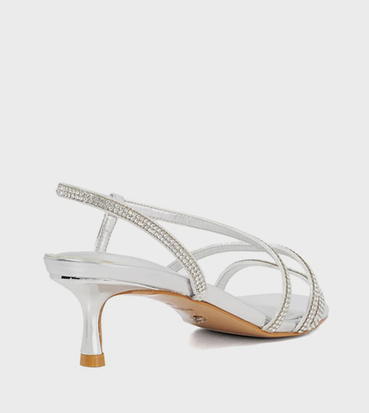 MOTIVATIONAL Embellished Kitten Heel Sandals