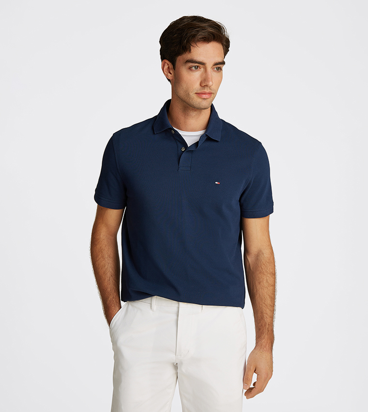 Flag Embroidered Short Sleeves Polo T-Shirt