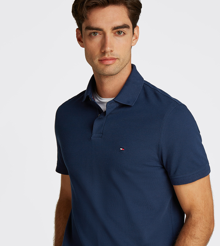 Flag Embroidered Short Sleeves Polo T-Shirt