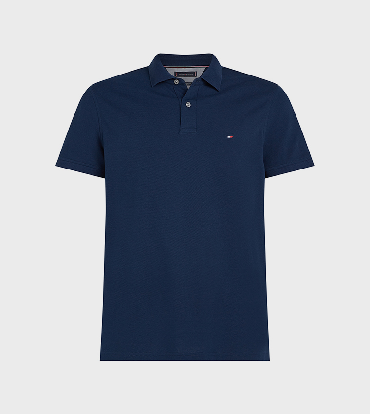 Flag Embroidered Short Sleeves Polo T-Shirt