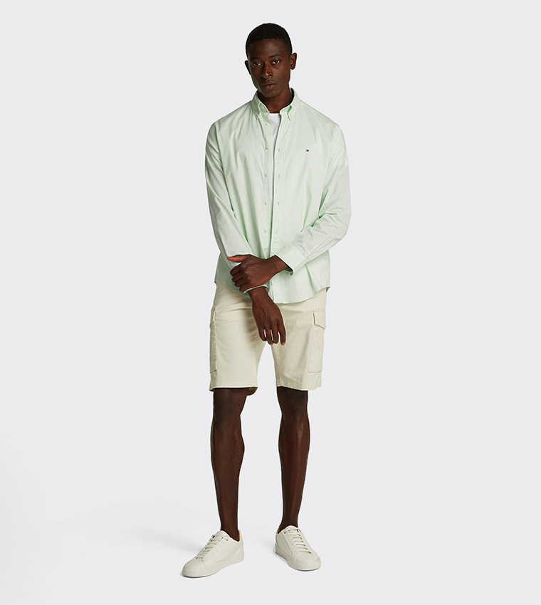 قميص بوبلين بأكمام طويلة