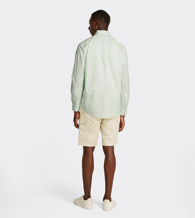 قميص بوبلين بأكمام طويلة