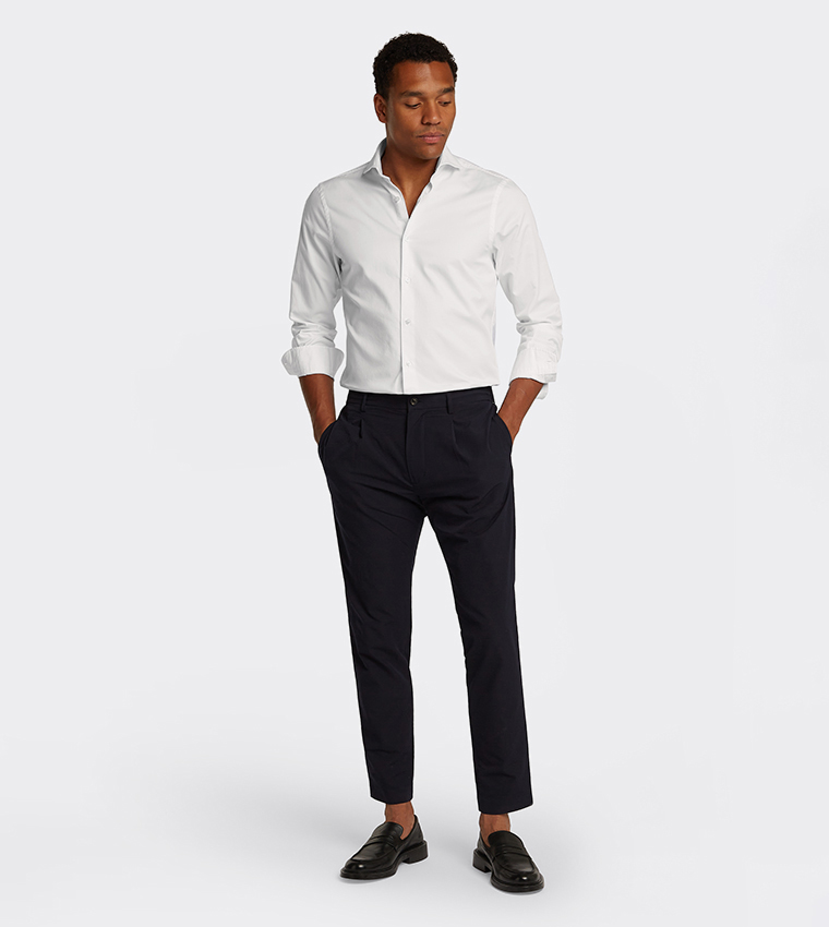 Solid Long Sleeves Twill Shirt