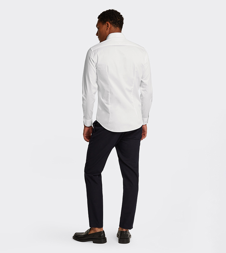 Solid Long Sleeves Twill Shirt