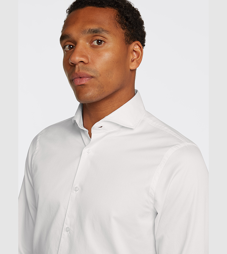 Solid Long Sleeves Twill Shirt