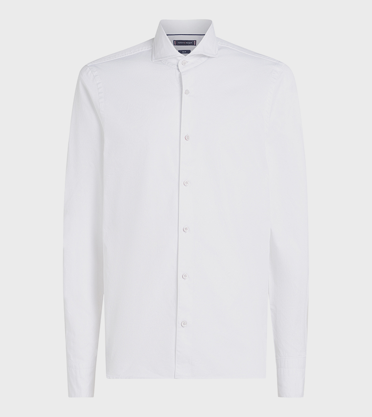 Solid Long Sleeves Twill Shirt