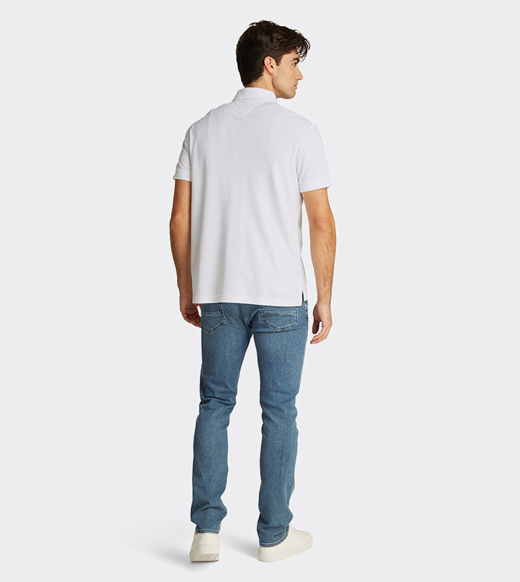 Monotype Detail Short Sleeves Polo T-Shirt